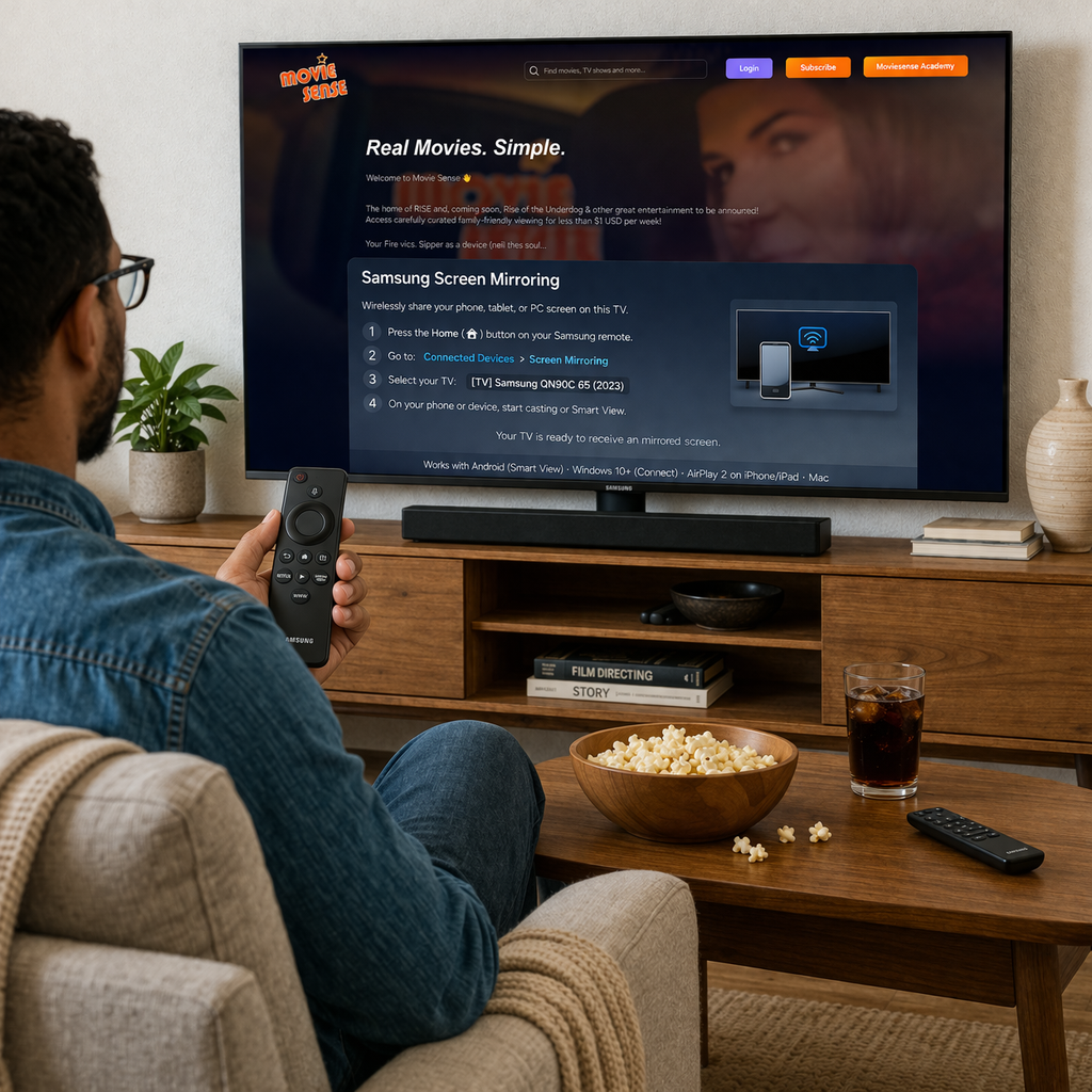 Watching MovieSense on Samsung Smart TV